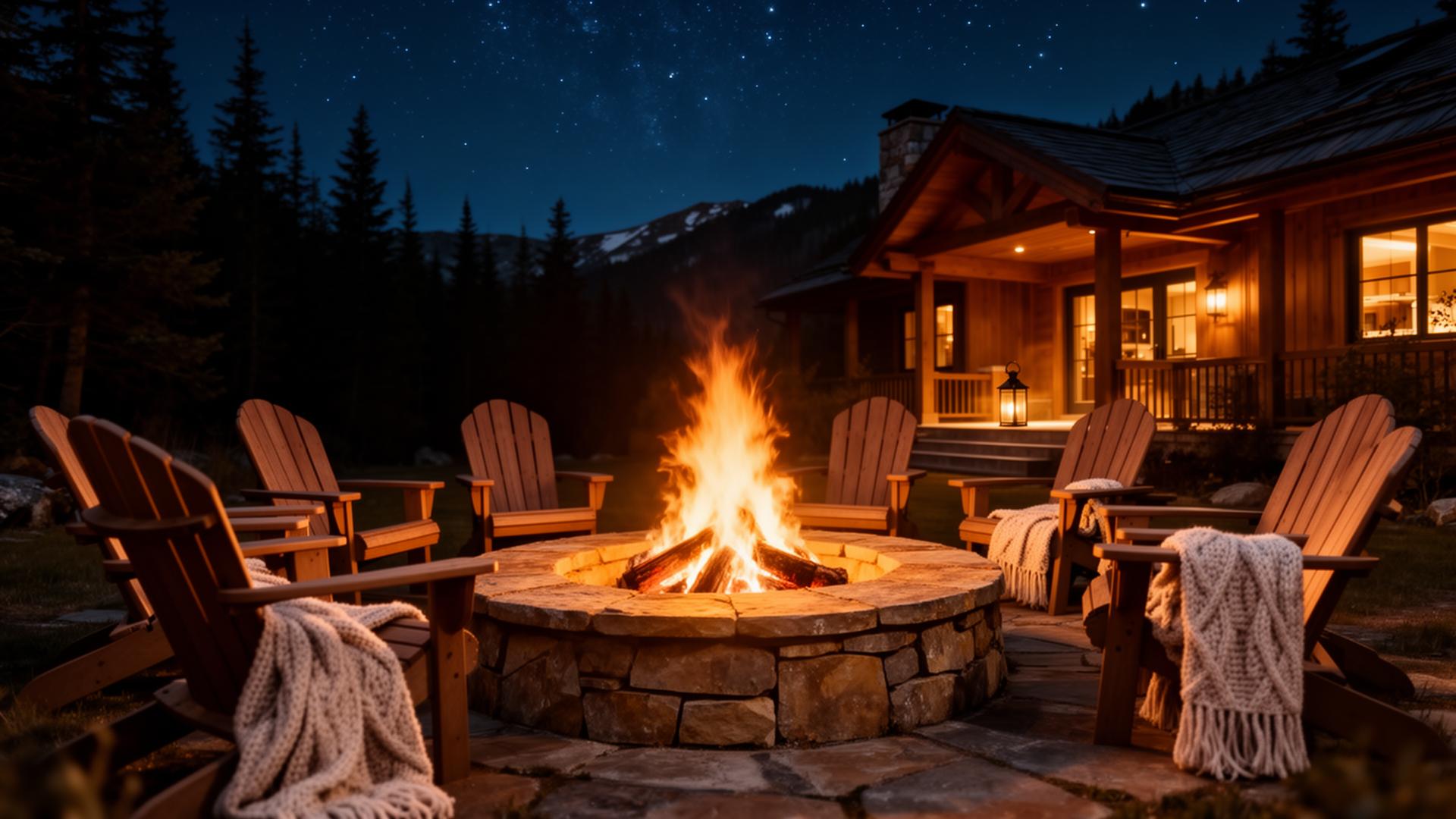 Firepit and brotherhood at the Waystream retreat